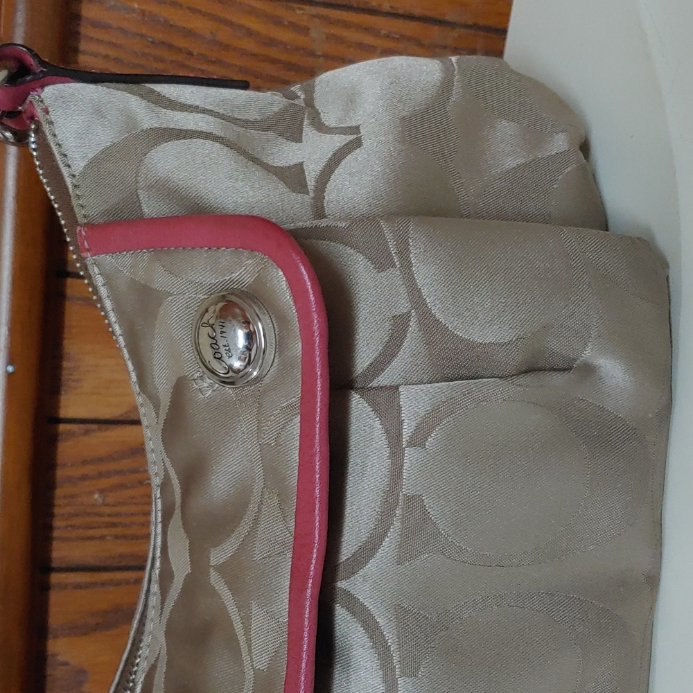 Coach Sateen Leather Shoulder Bag - Picture 4 of 16